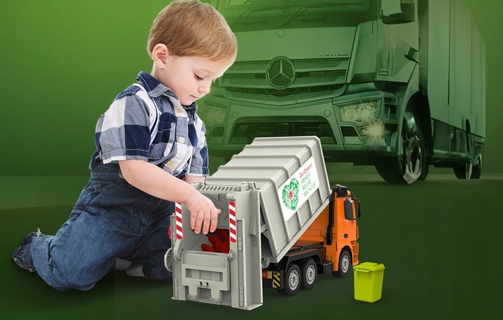 Double Eagle Śmieciarka Ciężarówka Auto Zdalnie Sterowane Na Pilot Prezent