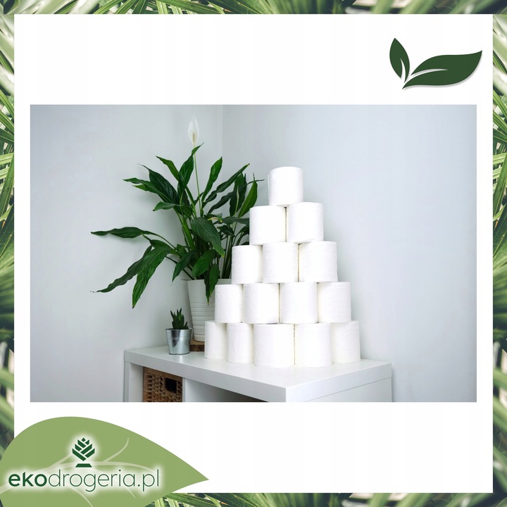 Papier toaletowy 3 warstwowy bambusowy biały 24 rolki 4800 listków miękki
