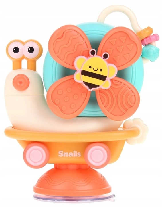 Ślimak Sensoryczny Jeżdżący 4w1 Spinner z Przyssawką dla Dzieci