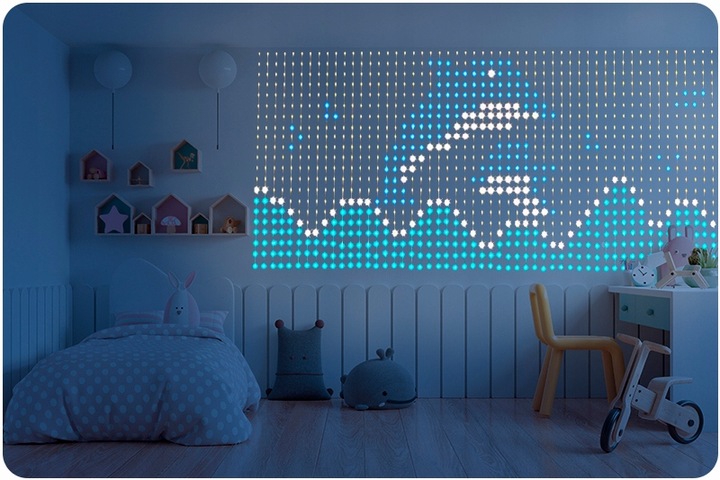 KURTYNA LED 2x2 ŚWIĄTECZNA GIRLANDA STEROWANA TELEFONEM APLIKACJA BLUETOOTH