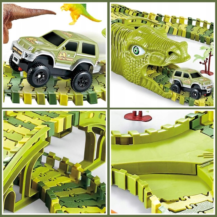 MEGA TOR WYŚCIGOWY DINO PARK DINOZAURÓW 169 EL DINOZAURY SAMOCHODZIK TOR