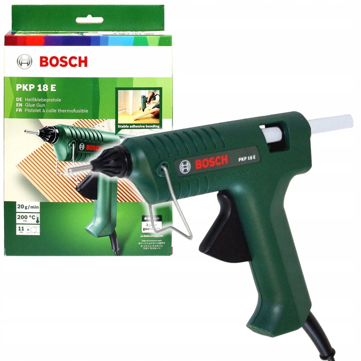 PISTOLET DO KLEJU NA GORĄCO BOSCH PKP 18 E + KLEJ
