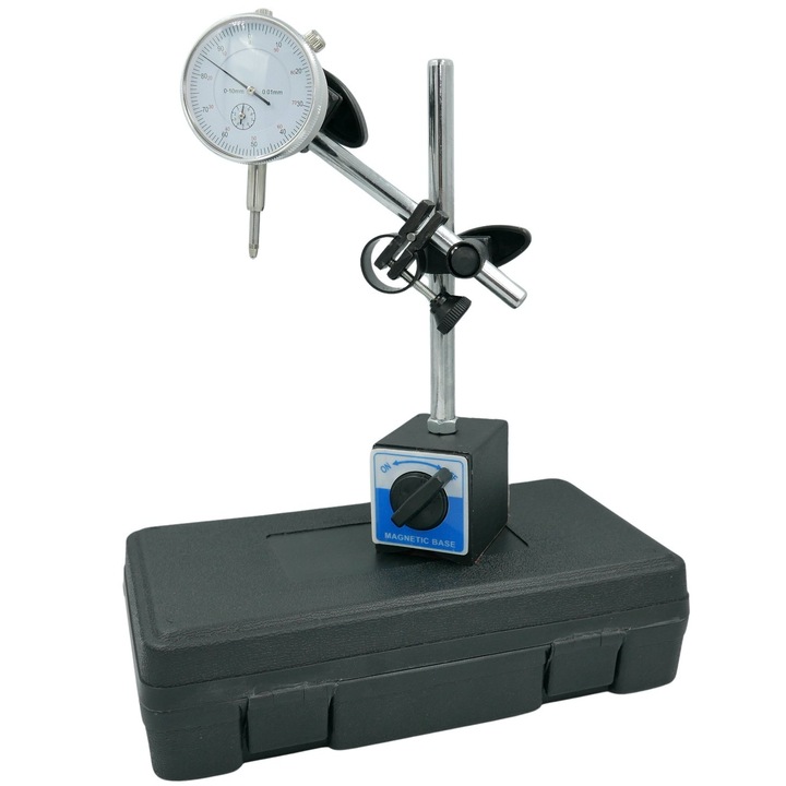 CZUJNIK ZEGAROWY + STATYW MAGNETYCZNY DO MIERZENIA BICIA W WALIZCE