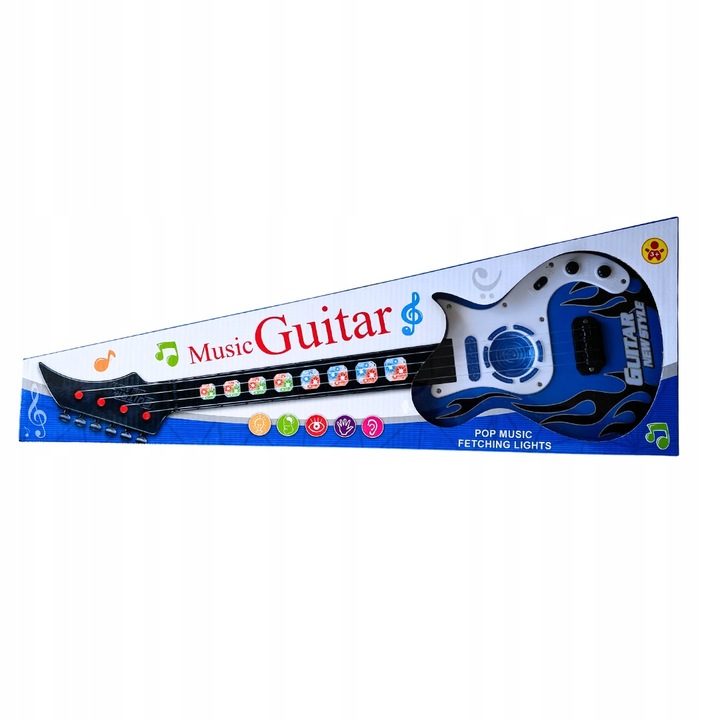 GITARA ELEKTRYCZNA Rokowa Dla Dzieci GRA ŚWIECI Niebieska