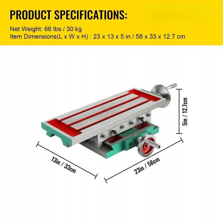 Stół roboczy do frezowania 17.7 X 6.7 cala, stół roboczy do frezarki
