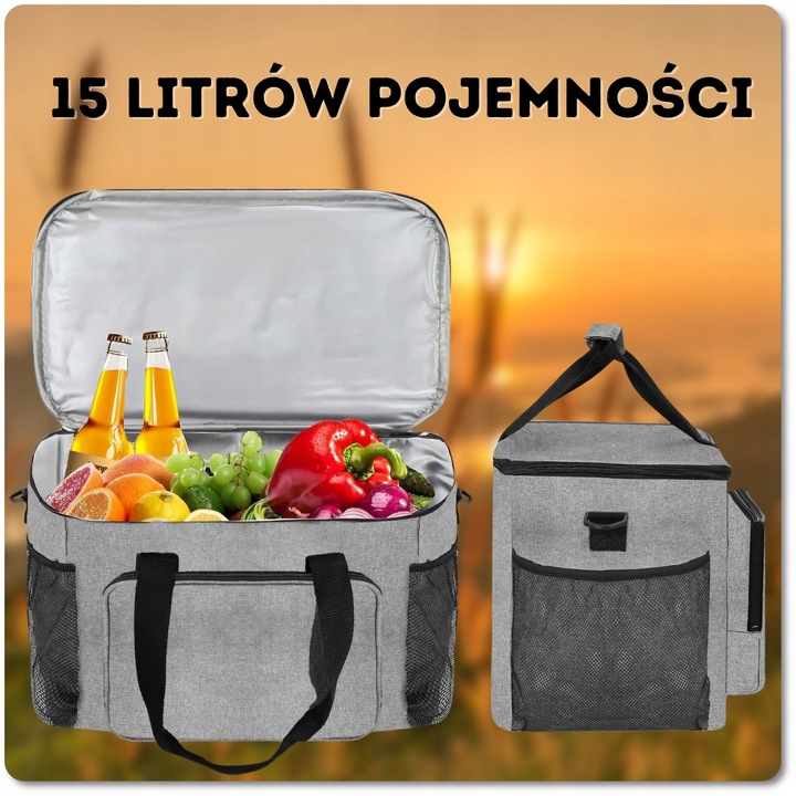 KOSZ PIKNIKOWY Z WYPOSAŻENIEM TERMICZNY TURYSTYCZNY DLA 4 OSÓB 21W1+ GRATIS