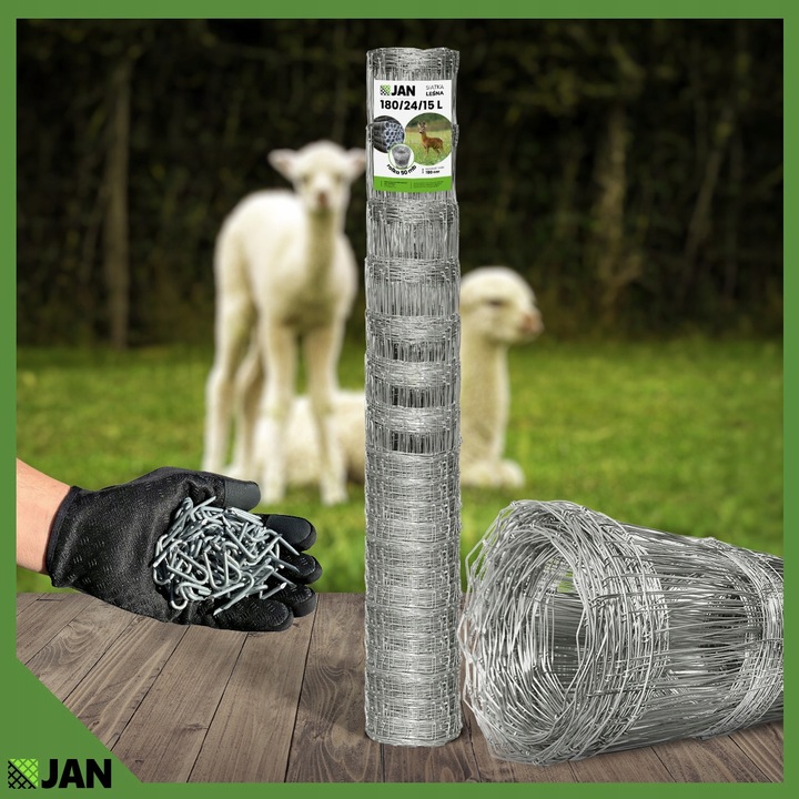 SIATKA LEŚNA 180cm ZAGĘSZCZONA 50m WIRE NET MODEL 180/24/15 L GRATIS GĘSTA