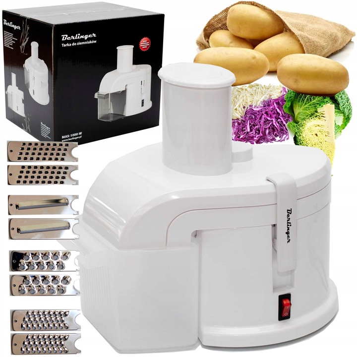 MASZYNKA TARKA DO TARCIA ZIEMNIAKÓW CIORKA SZATKOWNICA BERLINGER 4w1 400W