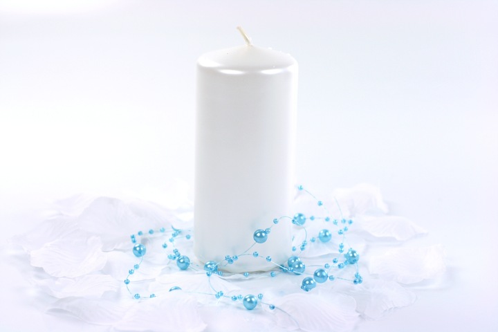 Komplet świec 7,9,11,13cm adwentowe świeczki stroik białe perłowe