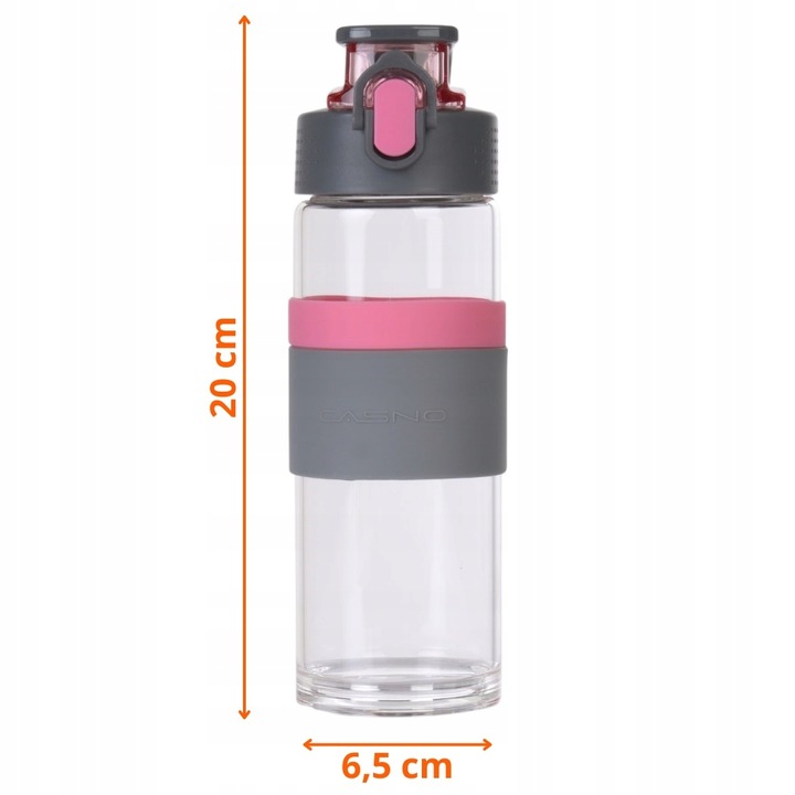 Szklana butelka ze szkła borokrzemowego CASNO 0,5L