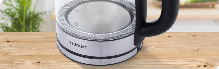 Czajnik elektryczny Zelmer ZCK8024 1.7 l 2200 W czarno-srebrny