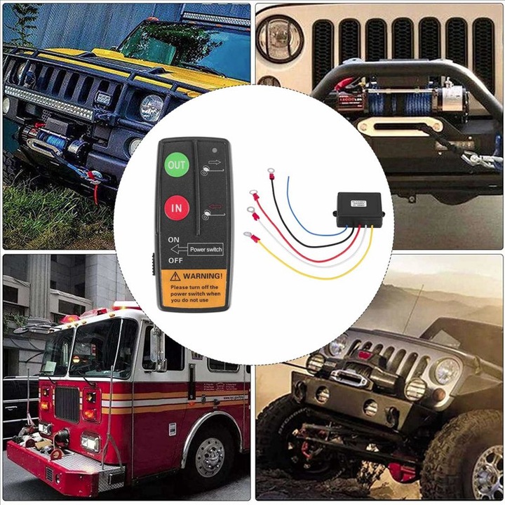 ZDALNE BEZPRZEWODOWE STEROWANIE WYCIĄGARKI WINDY WCIĄGARKI 12V 24V PILOT