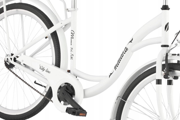 Rower miejski INDIANA Moena 26 cali damski Biały