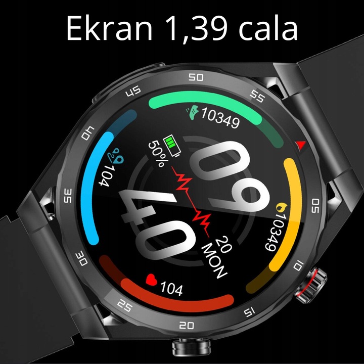 SMARTWATCH ZEGAREK MĘSKI GLUKOZA POMIAR CUKRU EKG CIŚNIENIE MENU POLSKIE