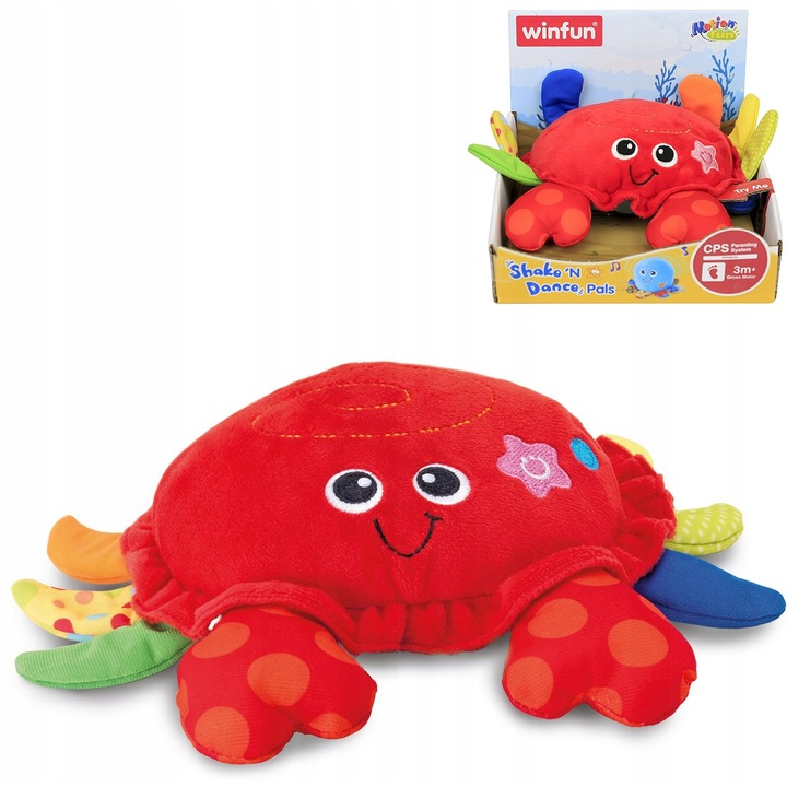 Krab do raczkowania dla dzieci czerwony wibruje wydaje dźwięki interaktywny