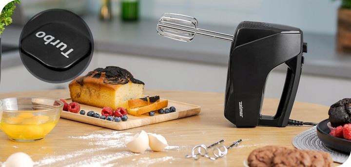 MIKSER RĘCZNY ZELMER LEKKI ROBOT KUCHENNY 5 BIEGÓW 4 KOŃCÓWKI TURBO 750W