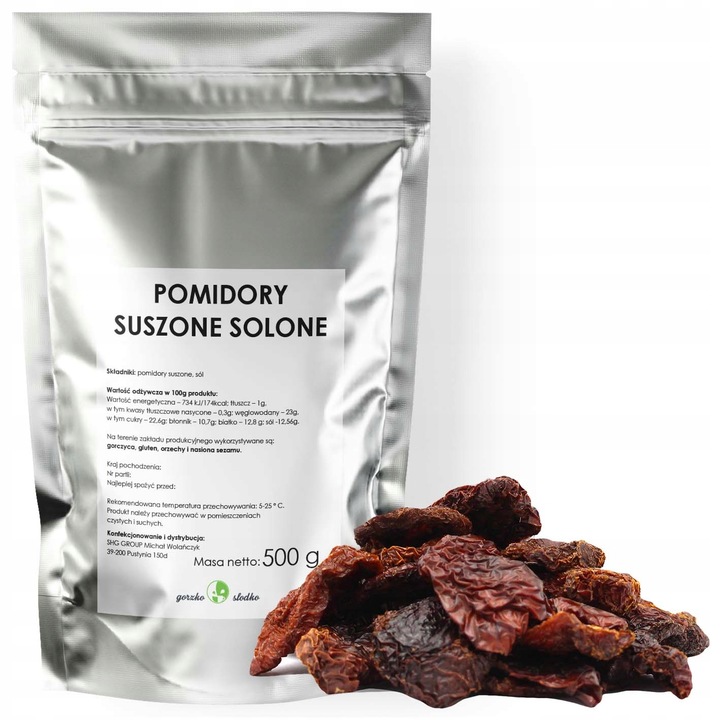POMIDORY SUSZONE solone suszone na słońcu 500g
