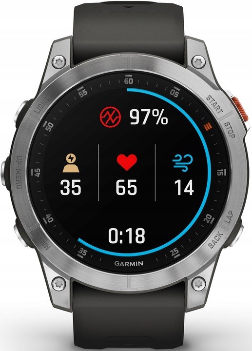 Smartwatch GARMIN Epix 2 Czarno-srebrny