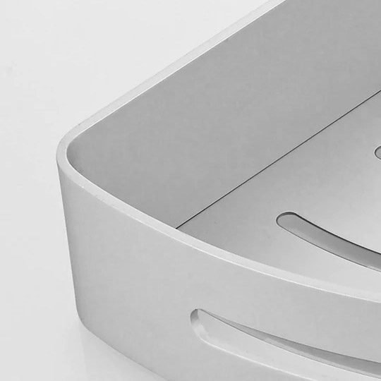 PÓŁKA ŁAZIENKOWA POD PRYSZNIC NAROŻNA SREBRNA ŚCIENNA PRYSZNICOWA KPL 2szt