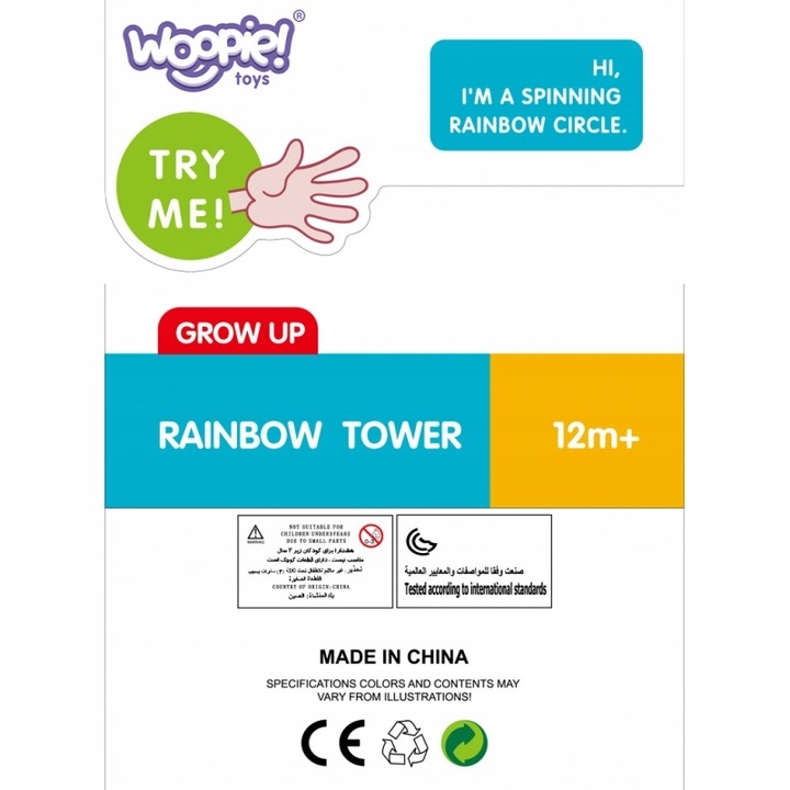 Edukacyjna Piramidka Zakręcona Wieża WOOPIE BABY