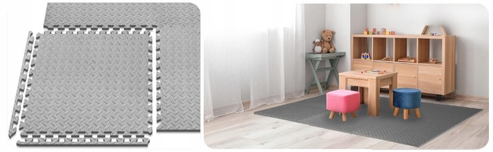 MATA PUZZLE POD SPRZĘT DO ĆWICZEŃ 6 SZT 2.16m2 OCHRONNA PODŁOGA NA SIŁOWNI