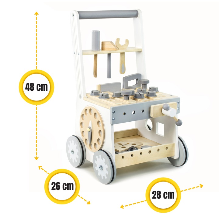 PCHACZ DREWNIANY CHODZIK JEŻDZIK DZIECI WARSZTAT ZESTAW MAJSTERKOWICZA 3w1