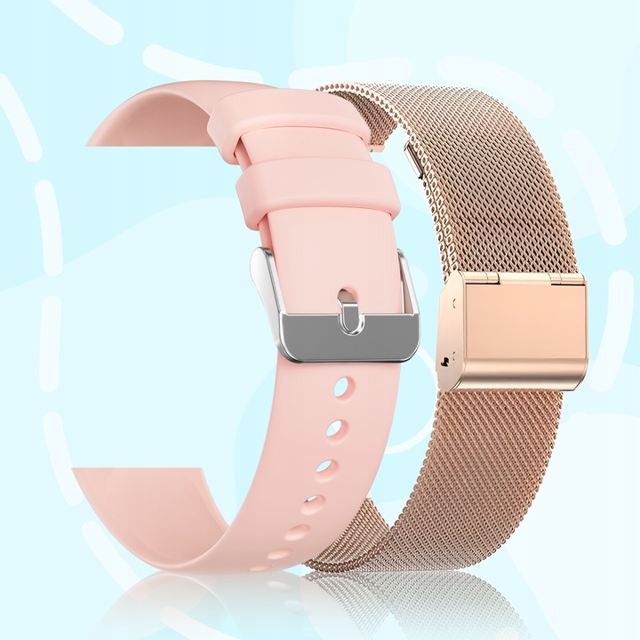 SMARTWATCH ZEGAREK DAMSKI MENU POLSKIE SPORT PULS ROZMOWY SMART WATCH PL