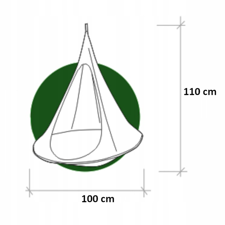 KOKON WISZĄCY NAMIOT HAMAK HUŚTAWKA GNIAZDO DO OGRODU POKOJU 100x110 INNY