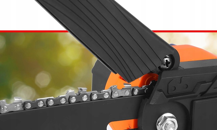 Piła Łańcuchowa Akumulatorowa 6" Do Gałęzi Drewna 2x Akumulator Wydajna