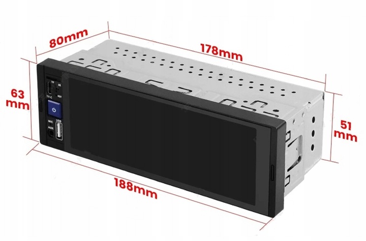 RADIO SAMOCHODOWE NAWIGACJA 1DIN ANDROID BT USB AUX KAMERA COFANIA CARPLAY
