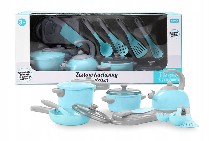 Zestaw Kuchenny dla Dzieci Zabawa w Gotowanie HOME ACCESSORIES 11 EL.