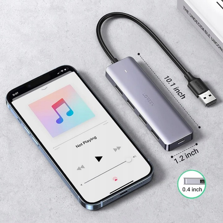 UGREEN ADAPTER HUB ROZDZIELACZ 4x USB 3.2 DO KOMPUTERA TRANSFER DO 5Gbps