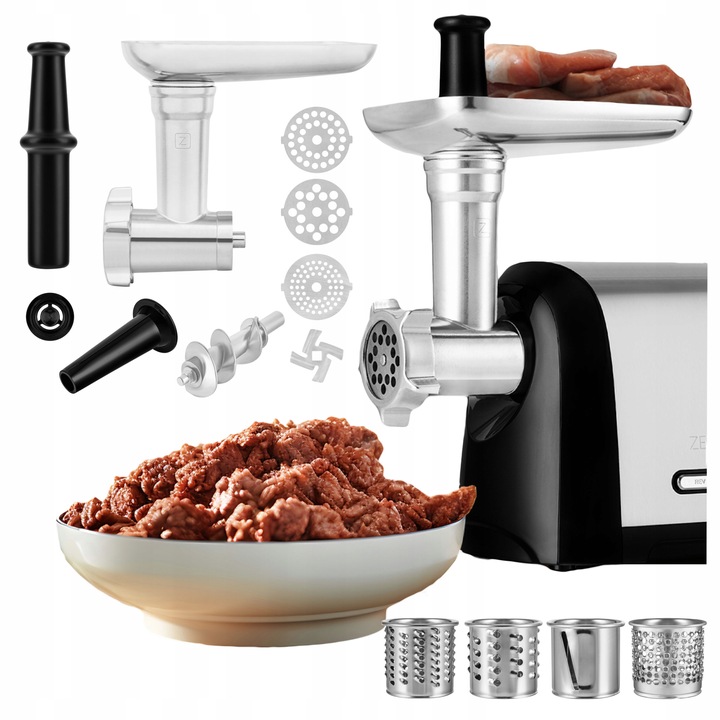 Maszynka do mielenia mięsa ZEEGMA szatkownica nadziewarka kiełbasy 3 sita
