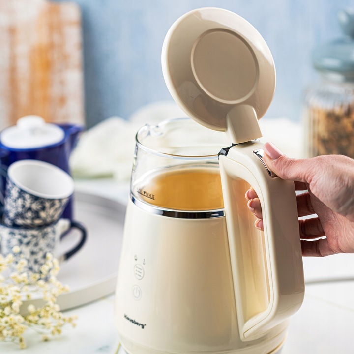 Czajnik elektryczny szklany LED 1L programy temperatury Panel Dotykowy LED