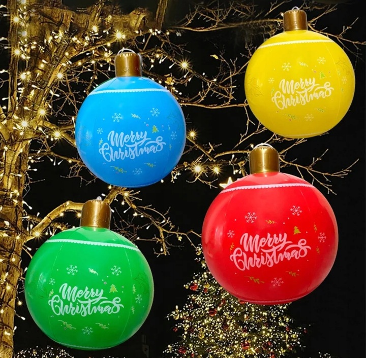 ŚWIECĄCA DMUCHANA BOMBKA do DOMU OGRODU 60cm 16xPROGRAM ŚWIĘTA PREZENT