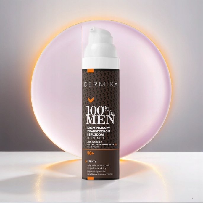 KREM DO TWARZY DLA MĘŻCZYZN 50+ DERMIKA FOR MEN PRZECIWZMARSZCZKOWY 100ML