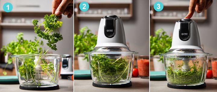 Rozdrabniacz SIEKACZ 1200 ml 4 NOŻE FIRST AUSTRIA