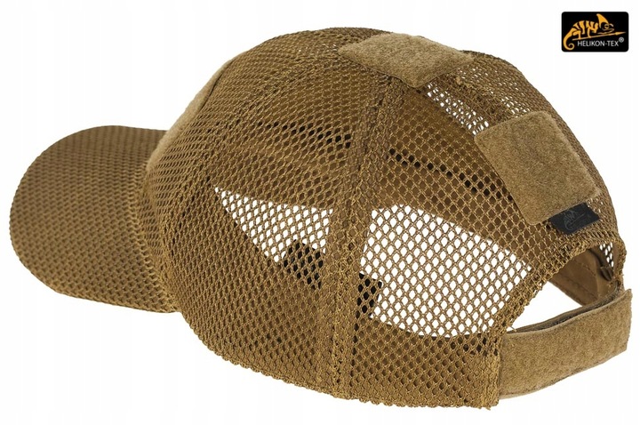 Czapka z Daszkiem Helikon Mesh Bejsbolówka Siatka Regulowana Brązowa Coyote