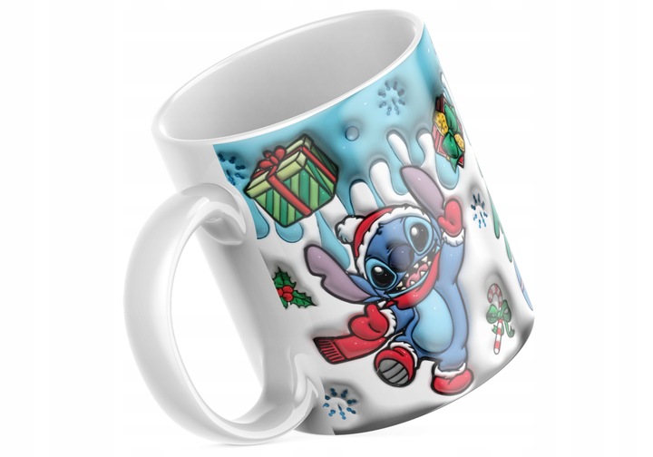 Świąteczny Kubek 3D Disney, Stitch - Idealny Na Prezent - Urodziny - NOWOŚĆ