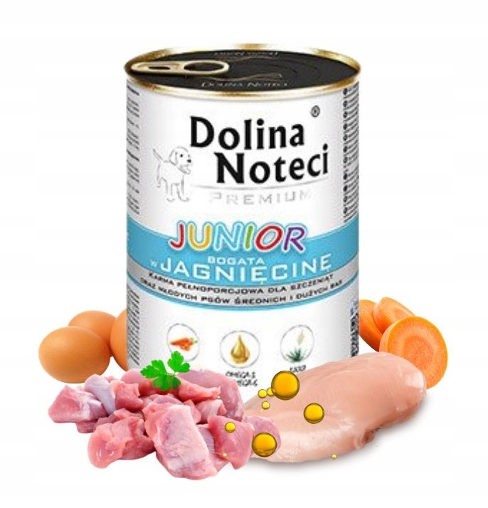 DOLINA NOTECI Premium Mokra karma JUNIOR MIX 4 smaków 12x400g