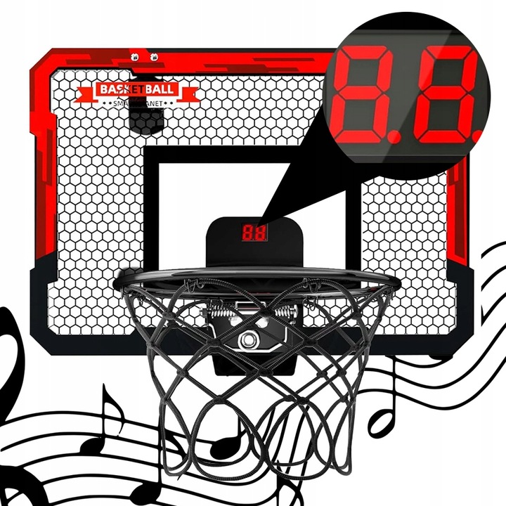 Koszykówka dla dzieci INTERAKTYWNA TABLICA LICZNIK DŹWIĘK ŚWIATŁA kosz gry