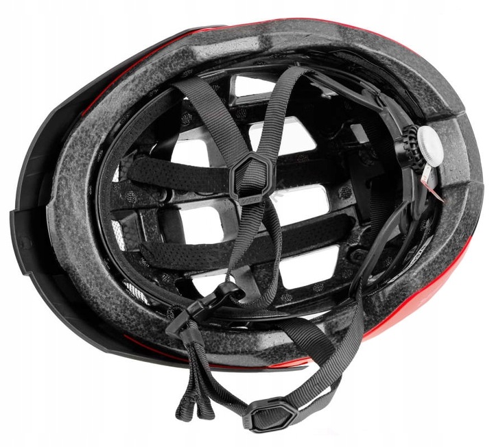 KASK ROWEROWY LAZER PETIT DLX BLACK RED 50-56 LED