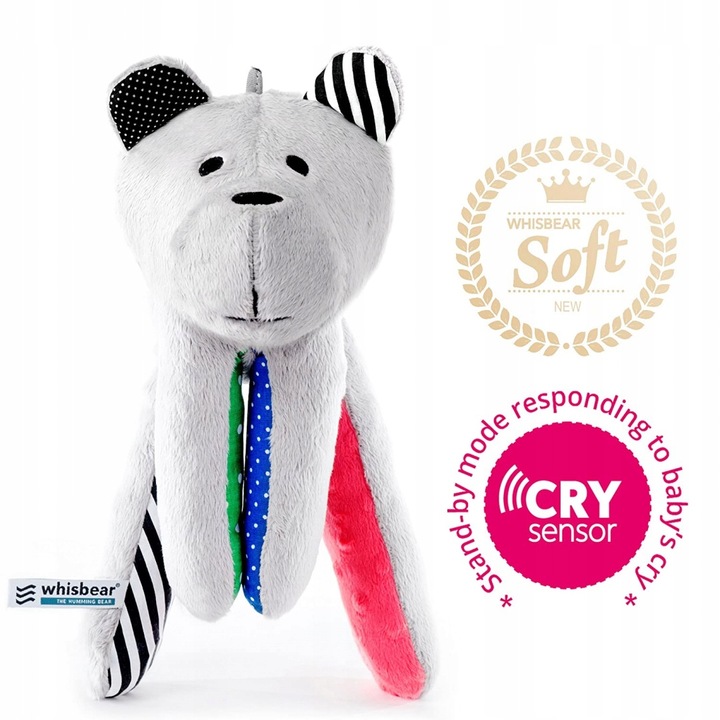 WHISBEAR Szumiący Miś czujnik snu CRY Sensor
