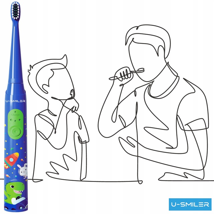 SZCZOTECZKA SONICZNA DLA DZIECI ELEKTRYCZNA DO ZĘBÓW 3 TRYBY 4 KOŃCÓWKI