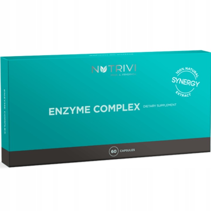 NUTRIVI Enzyme Complex bromelina papaina enzymy roślinne 60 kaps.
