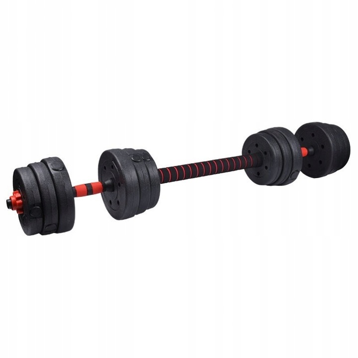 HANTLE REGULOWANE ZESTAW HANTLE DO ĆWICZEŃ 2x10KG 20KG SZTANGA + GRYFY