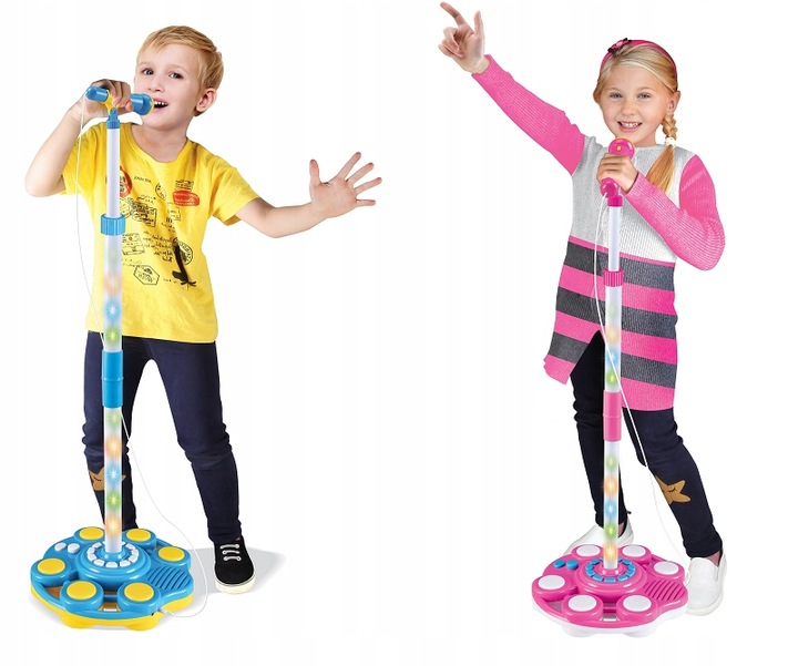 MIKROFON STOJĄCY DLA DZIECI ZE STATYWEM KARAOKE MP3 GŁOŚNIK
