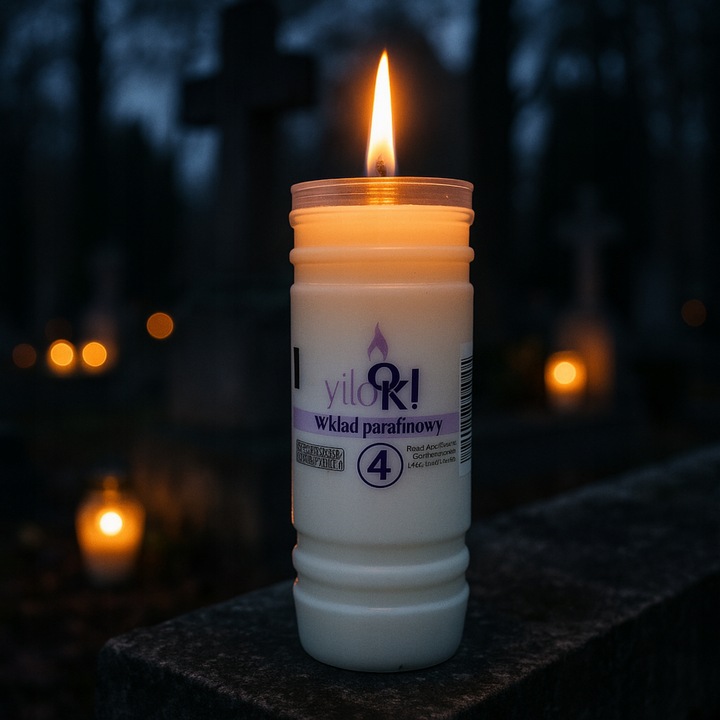 Wkłady do Zniczy Rewelacyjne na Upały Parafinowe 4 dni x20 Czyste Wypalanie