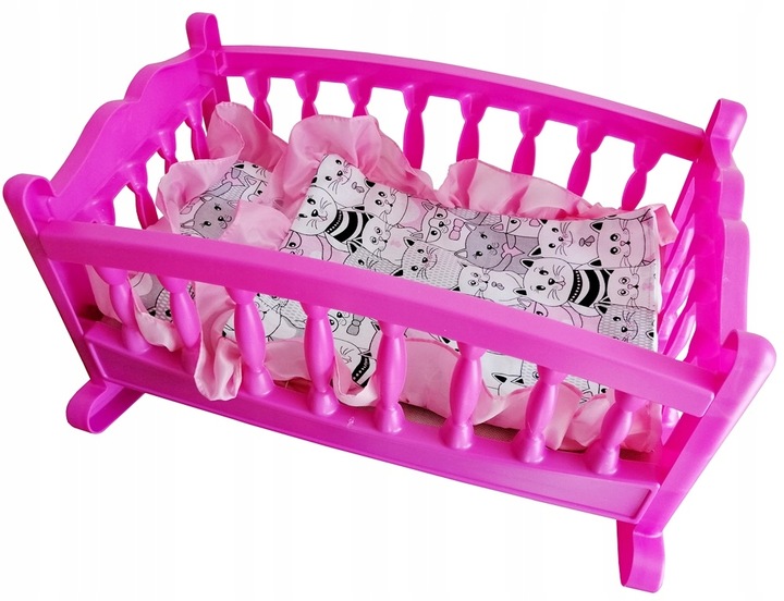 DUŻA KOŁYSKA DLA LALKI LALEK ŁÓŻECZKO + POŚCIEL PL