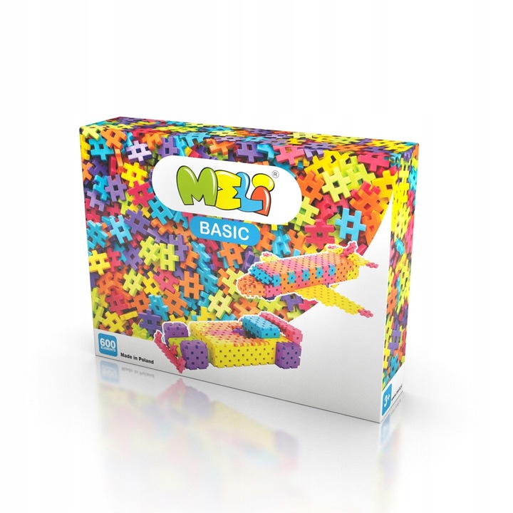 KLOCKI WAFLE KONSTRUKCYJNE MELI Basic 600 El MINI PUZZLE GOFRY EDUKACYJNE